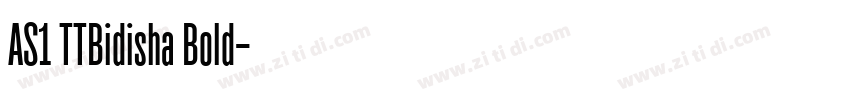AS1 TTBidisha Bold字体转换